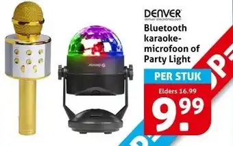 Hoogvliet Bluetooth karaoke- microfoon of Party Light aanbieding