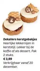 Dekamarkt DekaVers kerstgebakjes aanbieding