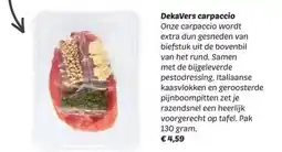 Dekamarkt Dekavers carpaccio aanbieding