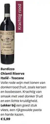 Dekamarkt Burdizzo Chianti Riserva Italië - Toscane aanbieding