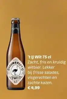Dekamarkt 't IJ Wit 75 cl aanbieding