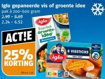 Poiesz Iglo gepaneerde vis of groente idee aanbieding
