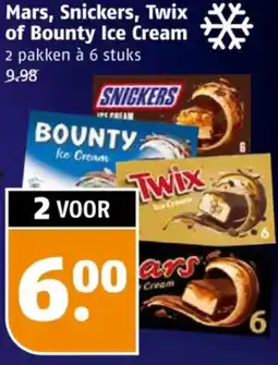 Poiesz Mars, Snickers, Twix of Bounty Ice Cream aanbieding