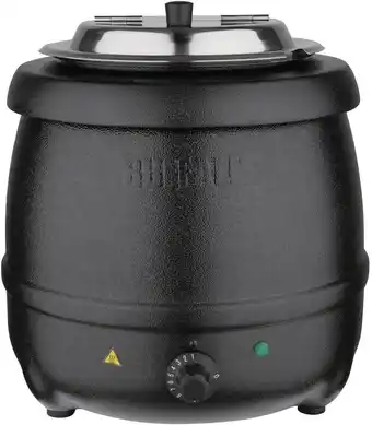 Amazon Buffalo Zwarte Soepketel 10Ltr/360X345mm Roestvrij staal Elektrische Kruik aanbieding