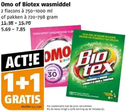 Poiesz Omo of Biotex wasmiddel aanbieding