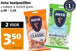 Poiesz Anta keelpastilles aanbieding