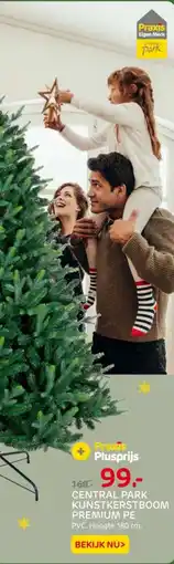 Praxis Central park kunstkerstboom premium PE aanbieding