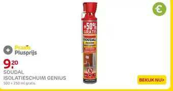 Praxis Soudal isolatieschuim genius aanbieding