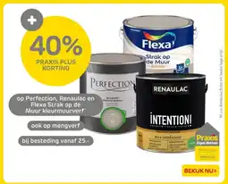 Praxis Op Perfection, Renaulac en Flexa Strak op de Muur kleurmuurverf aanbieding