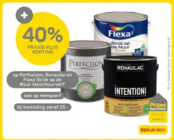 Praxis Op Perfection, Renaulac en Flexa Strak op de Muur kleurmuurverf aanbieding