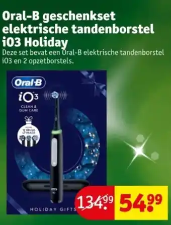 Kruidvat Oral-B geschenkset elektrische tandenborstel i03 Holiday aanbieding