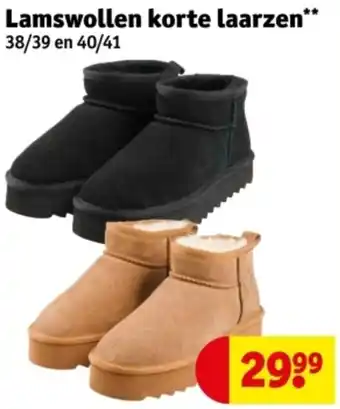 Kruidvat Lamswollen korte laarzen aanbieding
