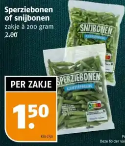 Poiesz Sperziebonen of snijbonen aanbieding