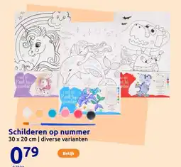 Action Schilderen op nummer aanbieding