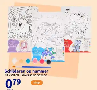 Action Schilderen op nummer aanbieding