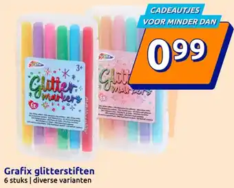 Action Grafix glitterstiften aanbieding