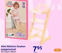 Action Mini Matters houten poppenstoel aanbieding