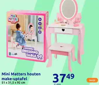 Action Mini Matters houten make-uptafel aanbieding