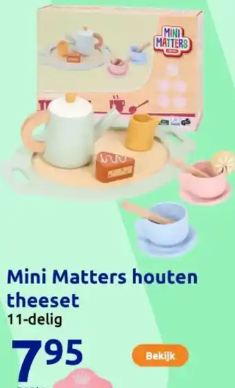 Action Mini Matters houten theeset aanbieding