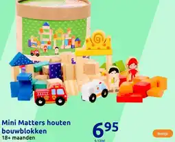 Action Mini Matters houten bouwblokken aanbieding