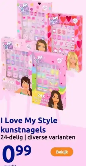 Action I Love My Style kunstnagels aanbieding