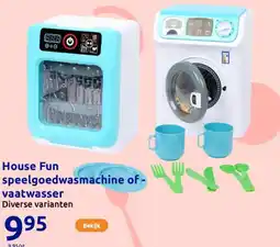 Action House Fun speelgoedwasmachine of vaatwasser aanbieding