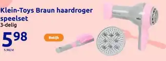 Action Klein-Toys Braun haardroger speelset aanbieding
