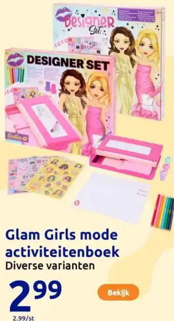 Action Glam Girls mode activiteitenboek aanbieding