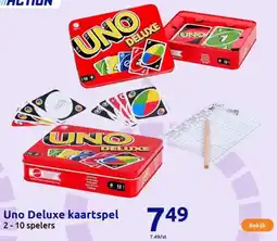 Action Uno Deluxe kaartspel aanbieding