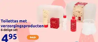 Action Toilettas met verzorgingsproductent aanbieding