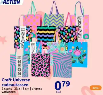 Action Craft Universe cadeautassen aanbieding