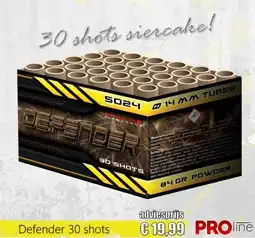 Bestelvuurwerk Defender aanbieding