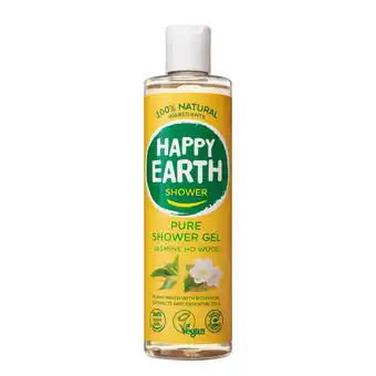 PLUS Happy Earth 100% Natural Shower Gel Jasmin aanbieding