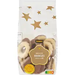 Jumbo Jumbo Massieve Kransjes Wit & Melk 150 g aanbieding