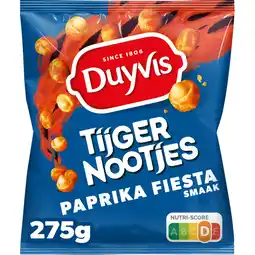 Jumbo Duyvis Tijgernootjes Fiesta Paprika Pinda Noten 275 gr aanbieding