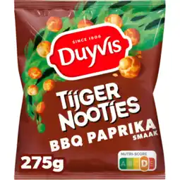 Jumbo Duyvis Tijgernootjes BBQ Paprika Pinda Noten 275 gr aanbieding