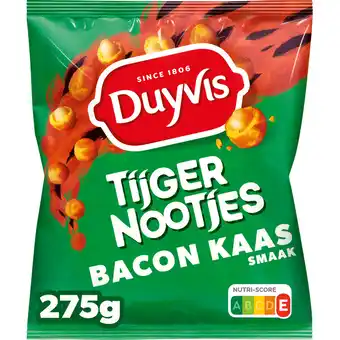 Jumbo Duyvis Tijgernootjes Bacon Kaas Pinda Noten 275 gr aanbieding