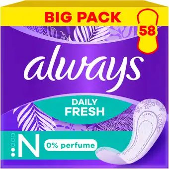 Jumbo Always Daily Fresh Normal 0% Parfum x58 aanbieding