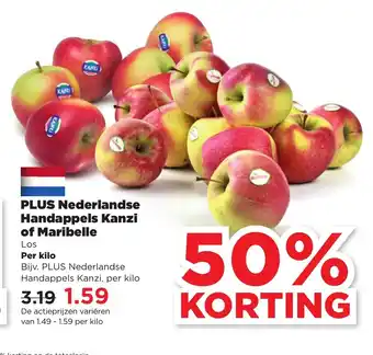 PLUS Nederlandse Handappels Kanzi of Maribelle per kilo aanbieding