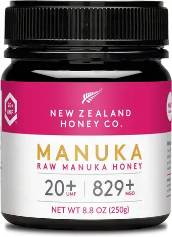 Amazon New Zealand Honey Co. Rauwe Manuka-honing UMF 20+ / MGO 829+ | 250g aanbieding