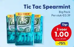 Die Grenze Tic Tac Spearmint aanbieding