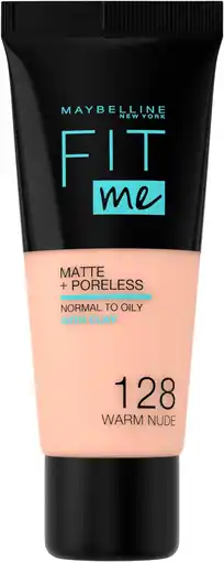 Amazon Maybelline New York - Fit Me Matte + Poreless Foundation - 128 Warm Nude - Medium Dekkende Foundatio aanbieding