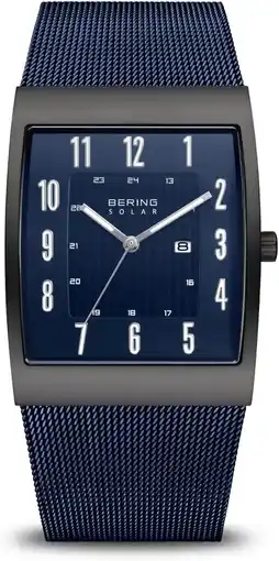 Amazon BERING herenhorloge Solar Movement - Solar Collection met roestvrij staal en saffierglas 16433-XXX aanbieding