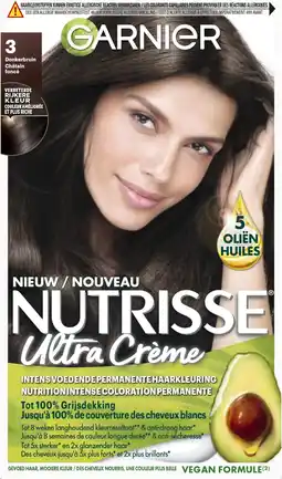 Amazon Garnier Nutrisse Ultra Crème Donkerbruin 3 - Permanente Haarkleuring aanbieding
