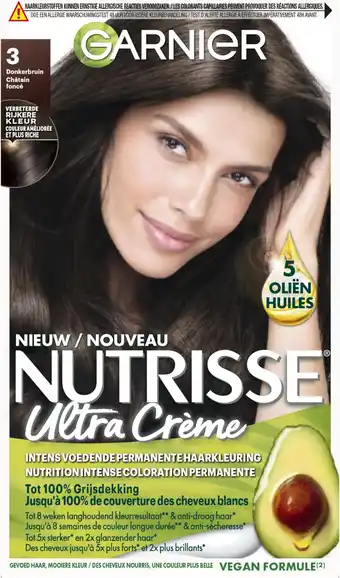 Amazon Garnier Nutrisse Ultra Crème Donkerbruin 3 - Permanente Haarkleuring aanbieding