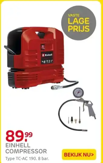 Praxis Einhell compressor aanbieding