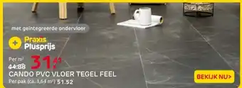 Praxis Cando PVC vloer tegel feel aanbieding