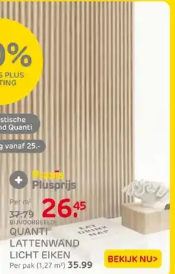 Praxis Quanti lattenwand licht eiken aanbieding
