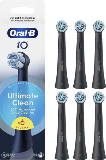 Coolblue Oral-B iO Ultimate Clean Zwart (6 stuks) aanbieding