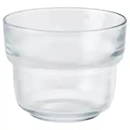 IKEA Heldere glazen beker, olivtrast, transparant, rond, eenvoudig ontwerp, stapelbaar, gehard glas aanbieding